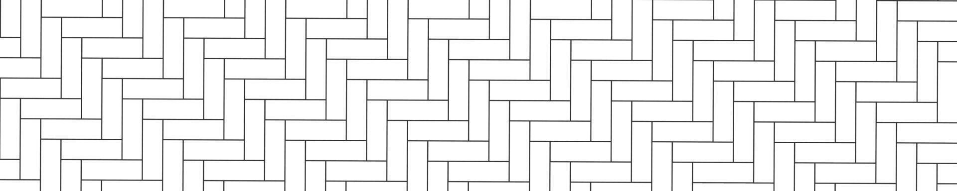 Herringbone tile pattern. Stone or ceramic brick wall background. Fishbone parquet texture. Kitchen backsplash or bathroom floor mosaic surface. Sidewalk layout vector
