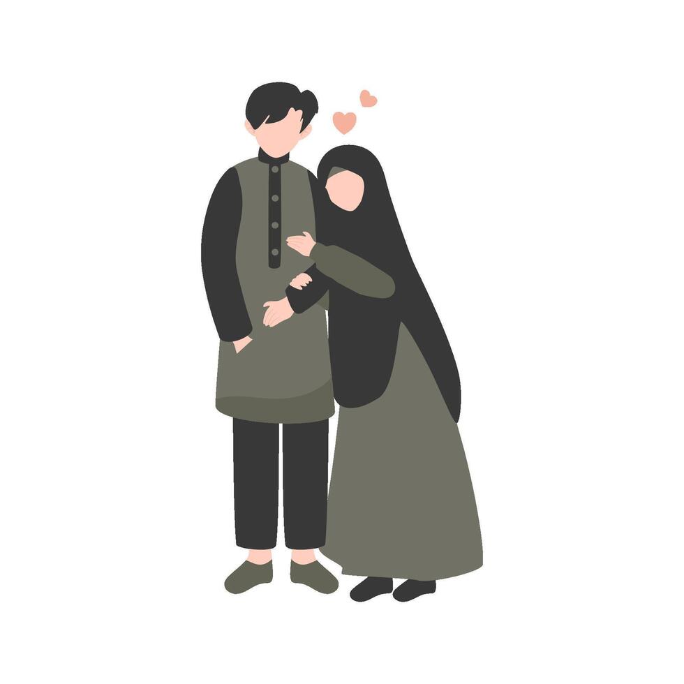 Illustration of Muslim Couple vector