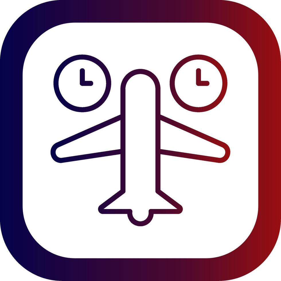 Jet Lag Line Gradient Round Corner vector