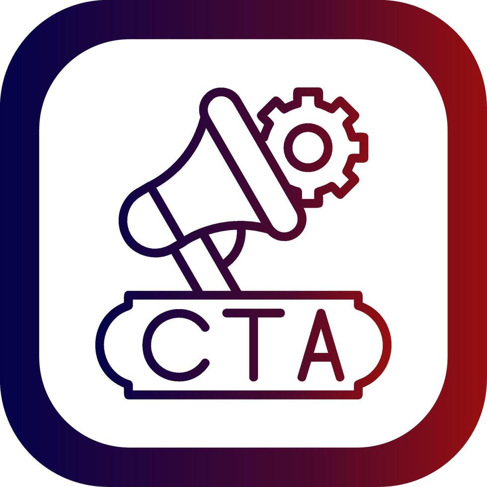 Cta Line Gradient Round Corner vector