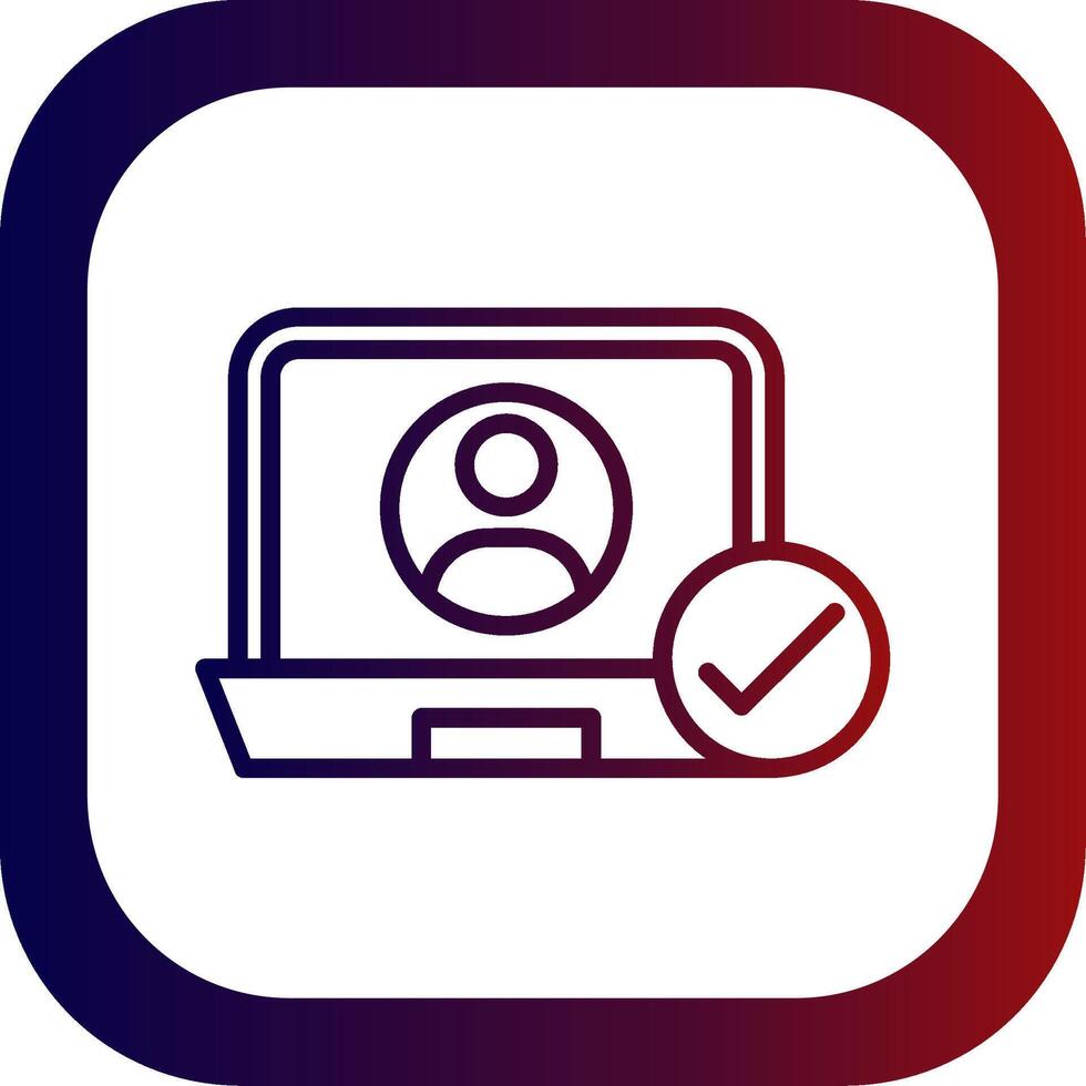 Customer Activation Line Gradient Round Corner vector