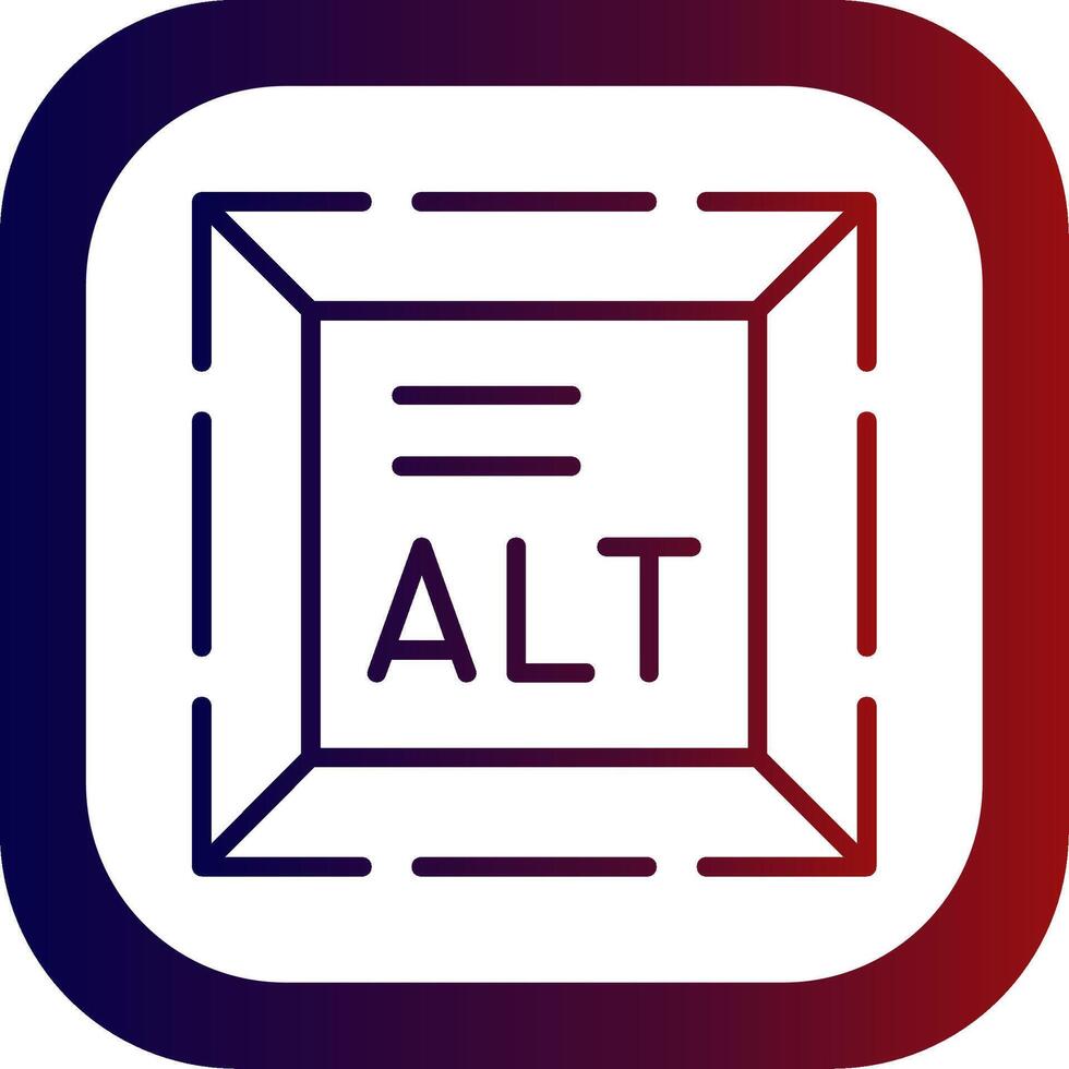 Alt Text Line Gradient Round Corner vector