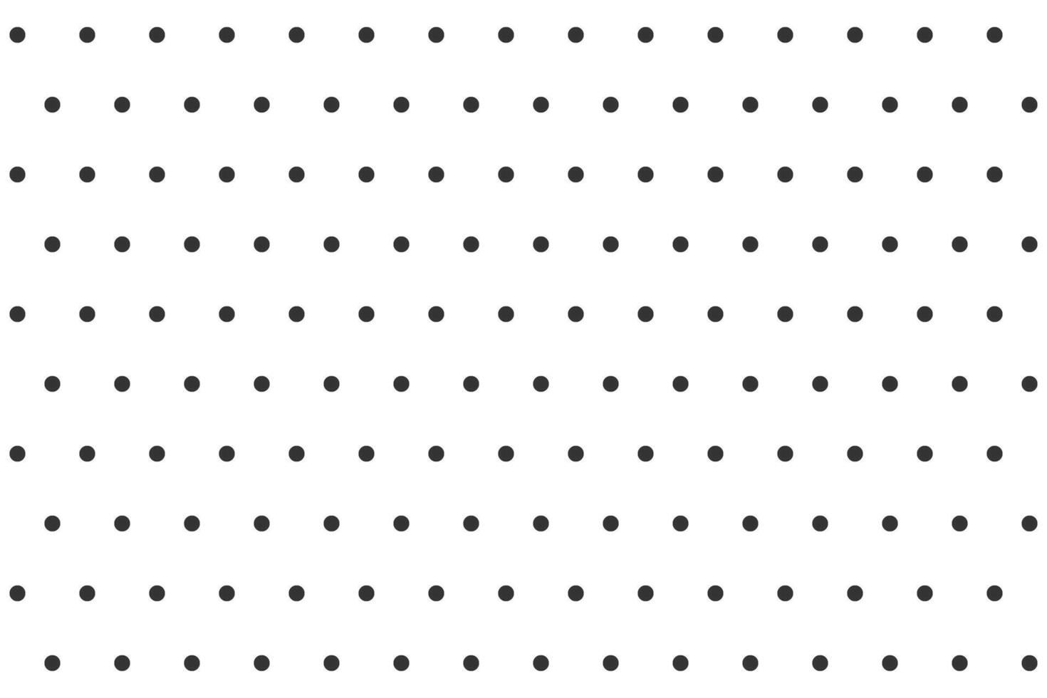 Black dot grid notebook page template. Bullet journal texture. Round points seamless pattern. School, college or office paper background vector