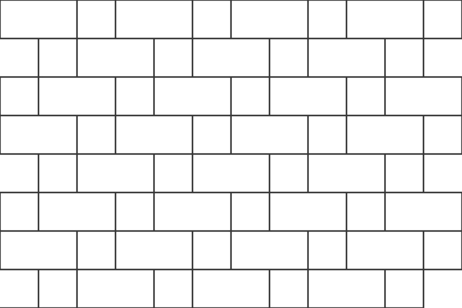 Cobblestone tile seamless pattern. Sidewalk surface. Rectangle and square bricks background. Kitchen backsplash or bathroom ceramic or stone wall texture vector
