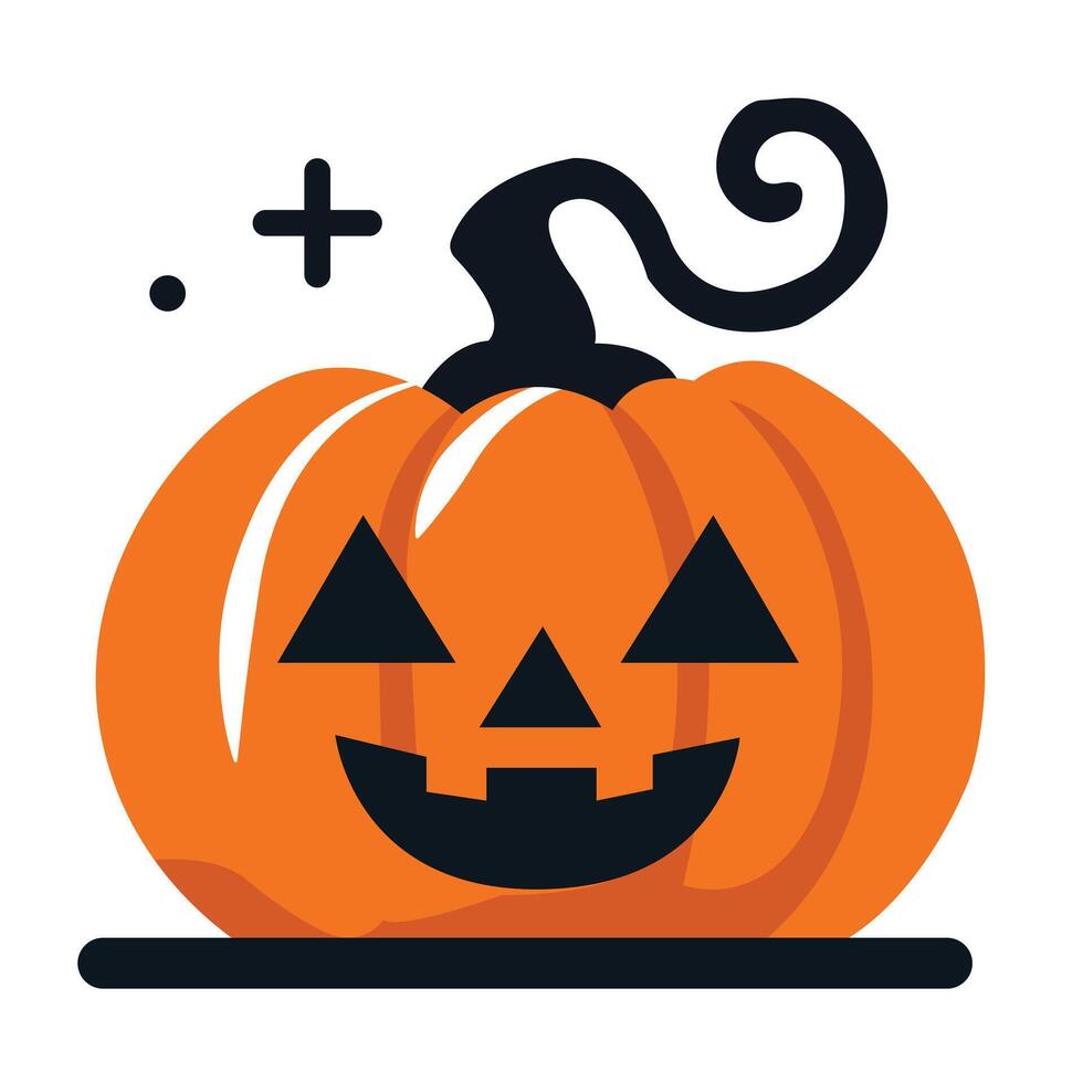 Halloween pumpkin icon with a plus sign vector