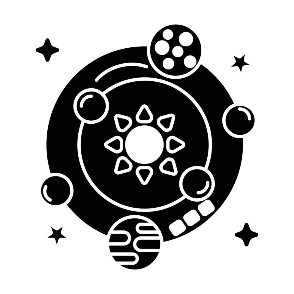 universe icon on white background vector