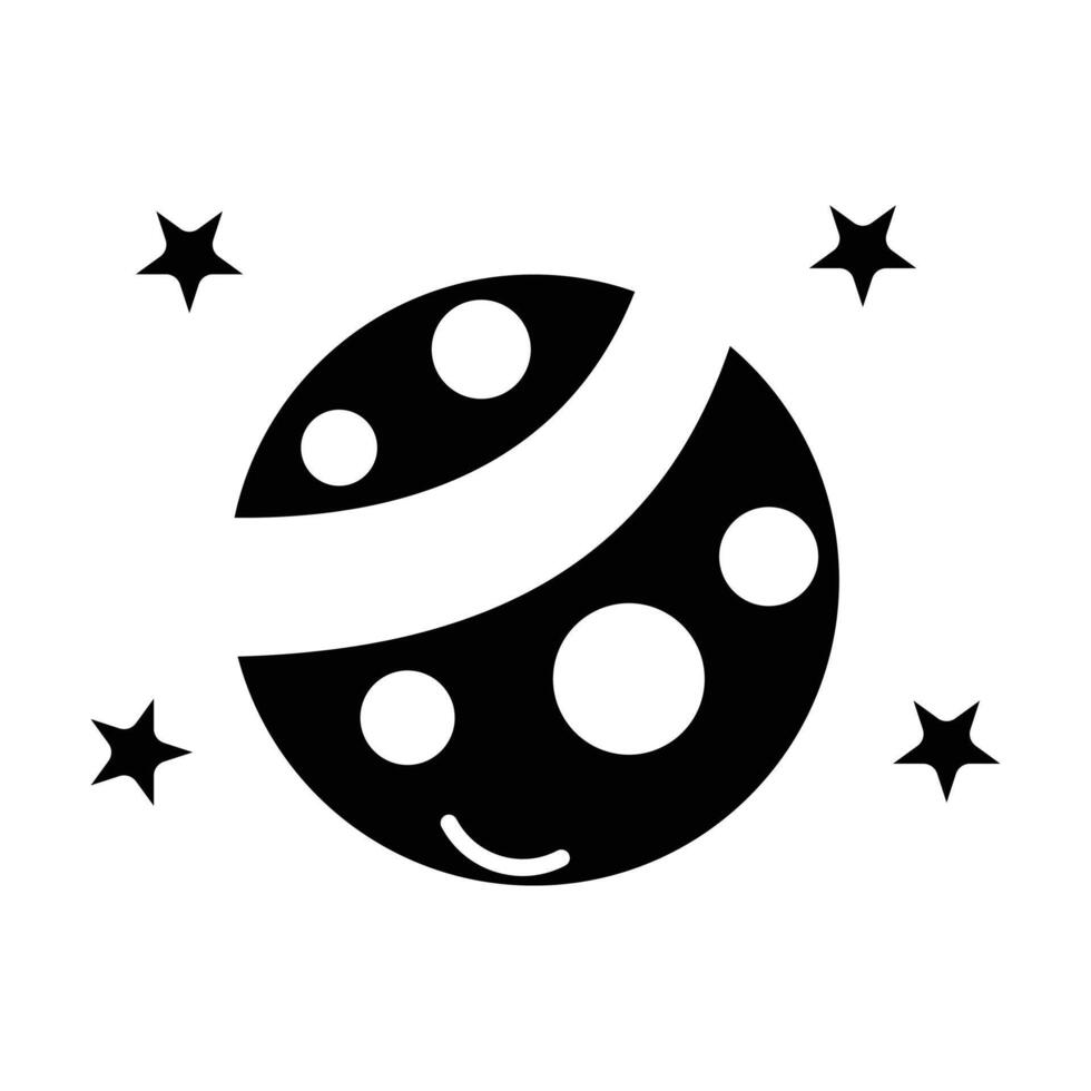 planet icon on white background vector