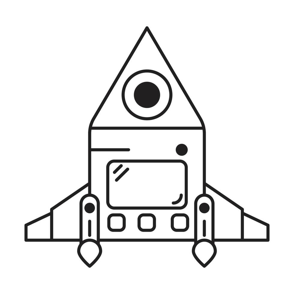 Spacecraft icon on white background vector
