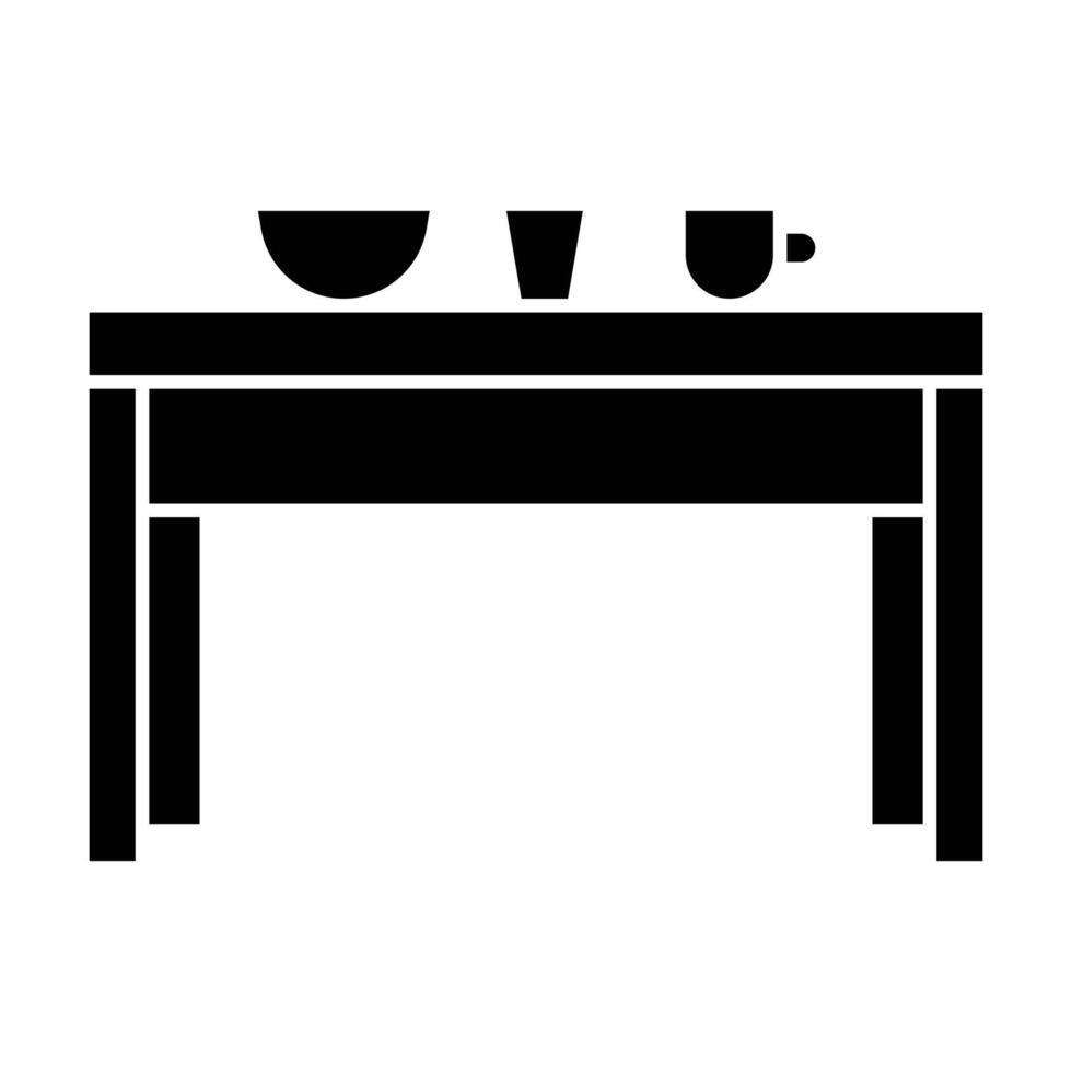 table icon on white background vector