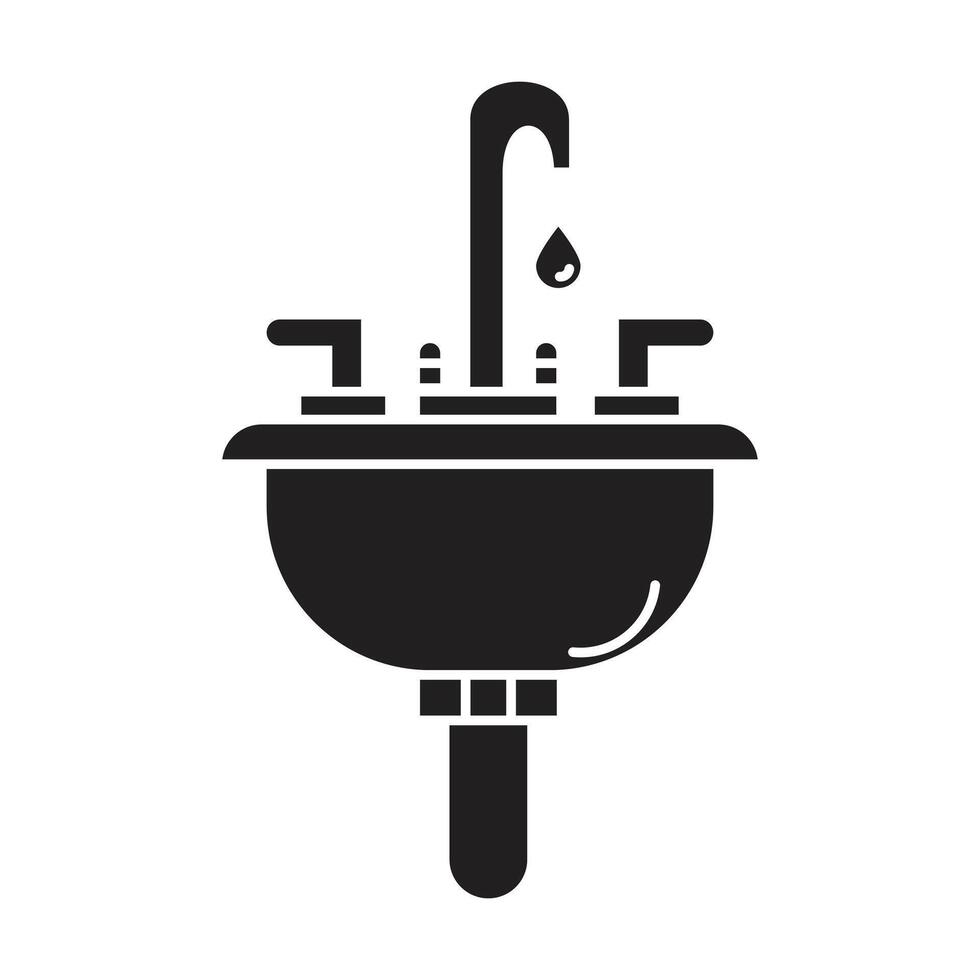 Sink icon on white background vector
