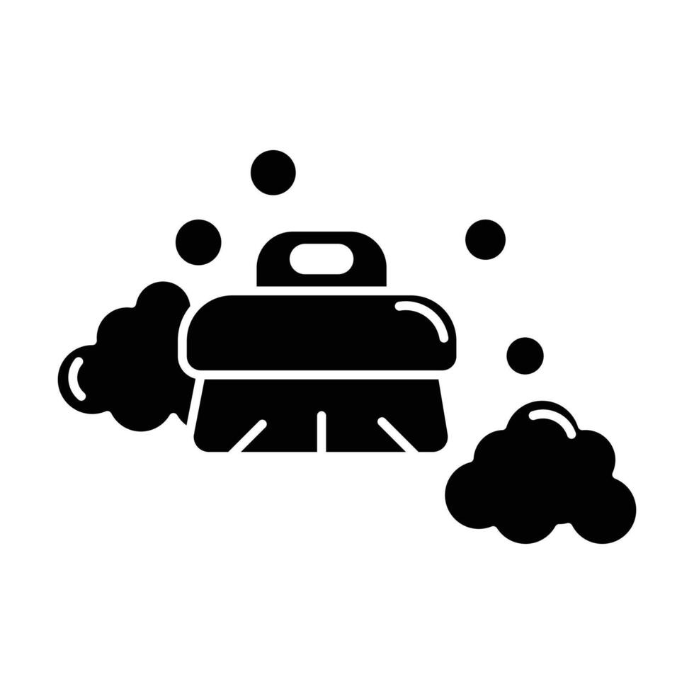 floor brush icon on white background vector