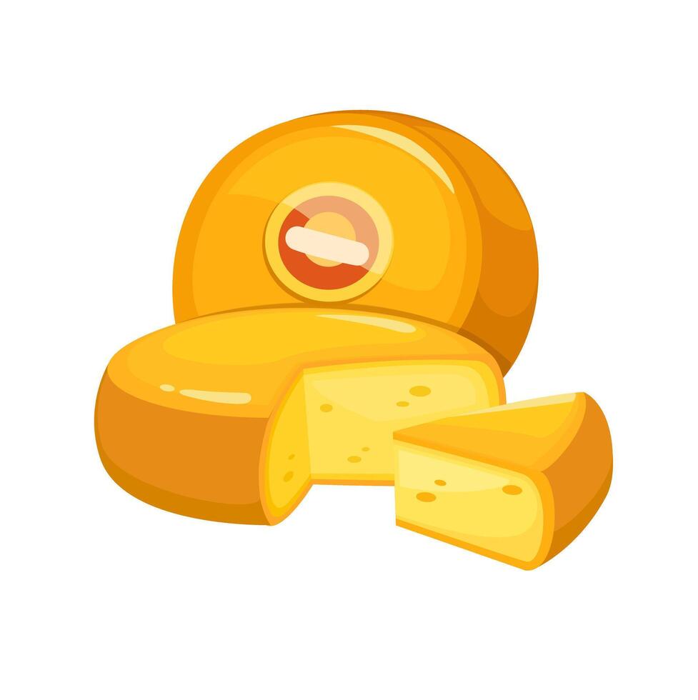 Cheese Food Set Cartoon Illustration vector