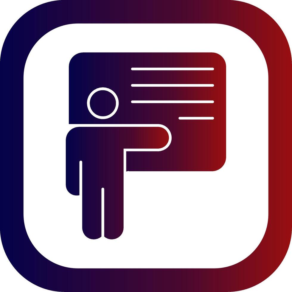 Coaching Glyph Gradient Round Corner vector