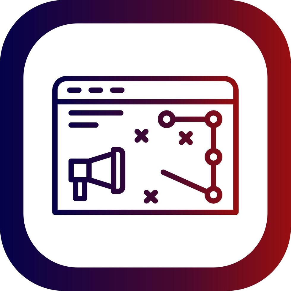 Digital Strategy Line Gradient Round Corner vector