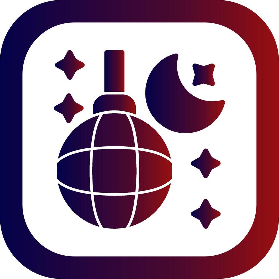Nightlife Glyph Gradient Round Corner vector