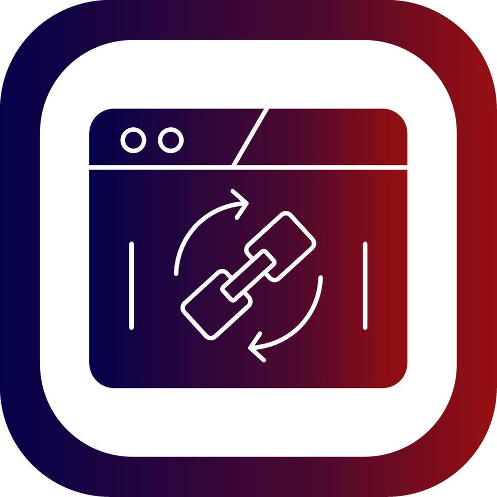 Backlink Glyph Gradient Round Corner vector
