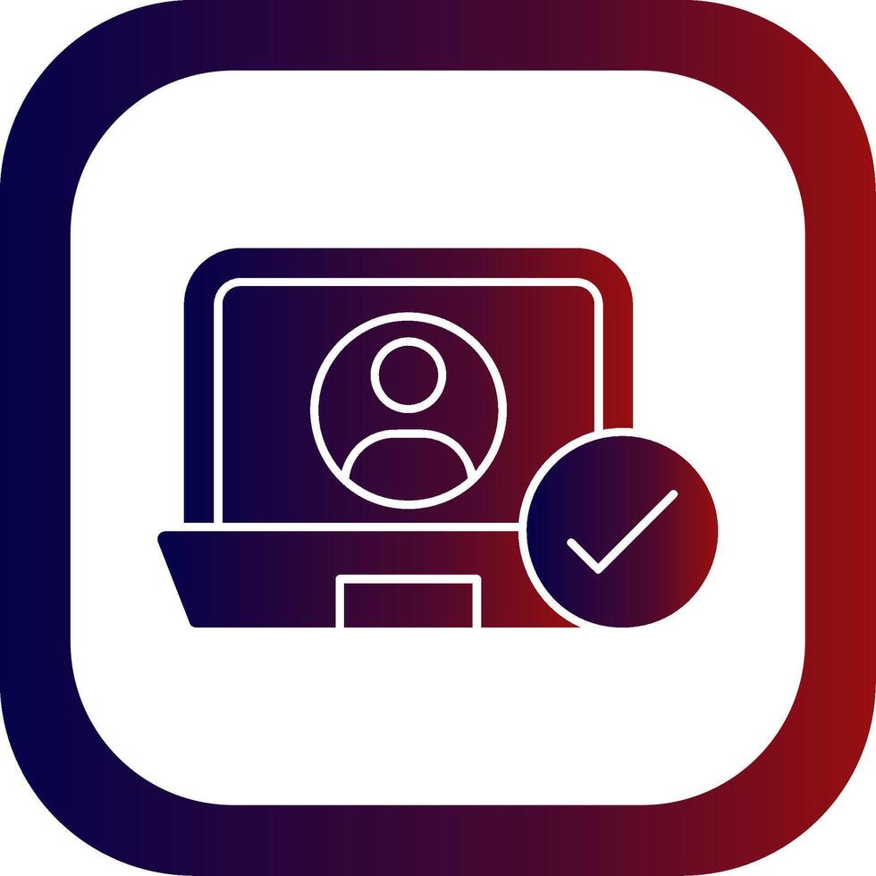 Customer Activation Glyph Gradient Round Corner vector