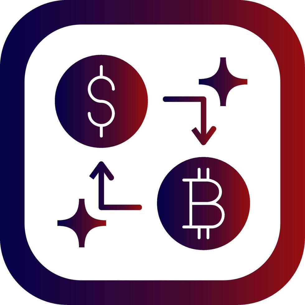 Currency Exchange Glyph Gradient Round Corner vector