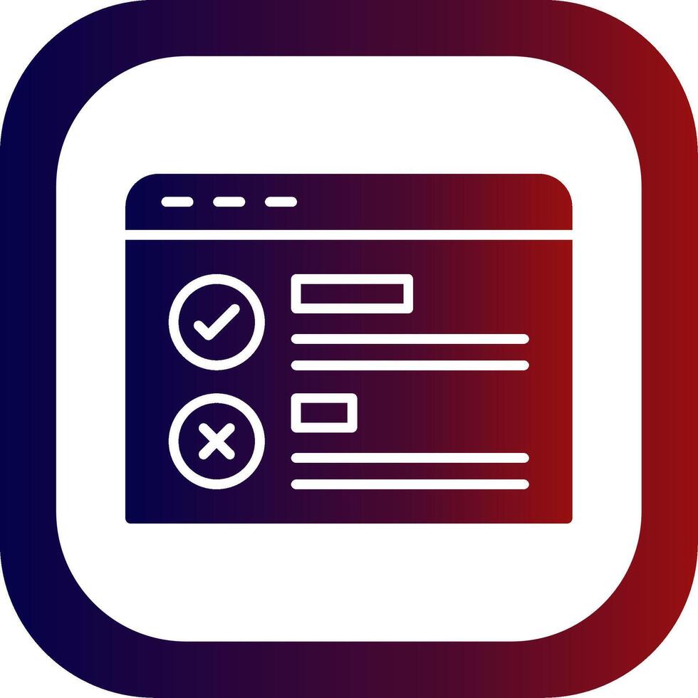 Online Survey Glyph Gradient Round Corner vector