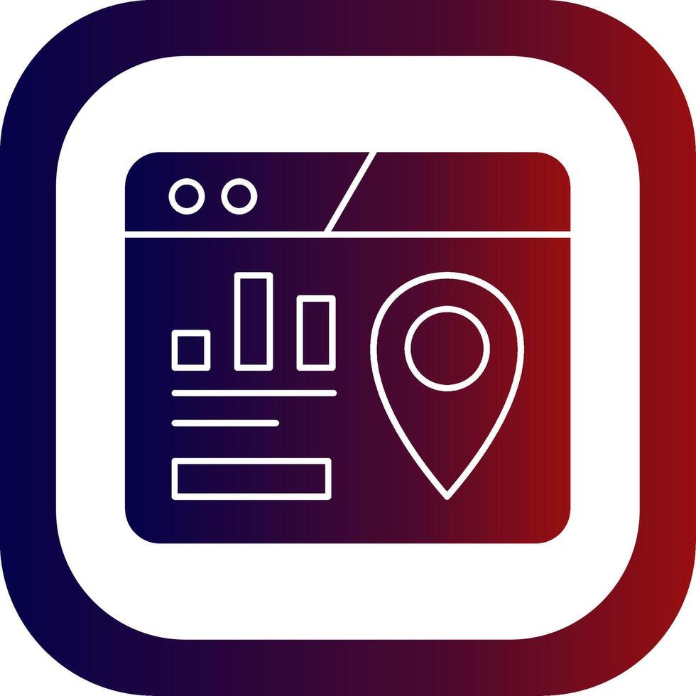 Map Pack Glyph Gradient Round Corner vector