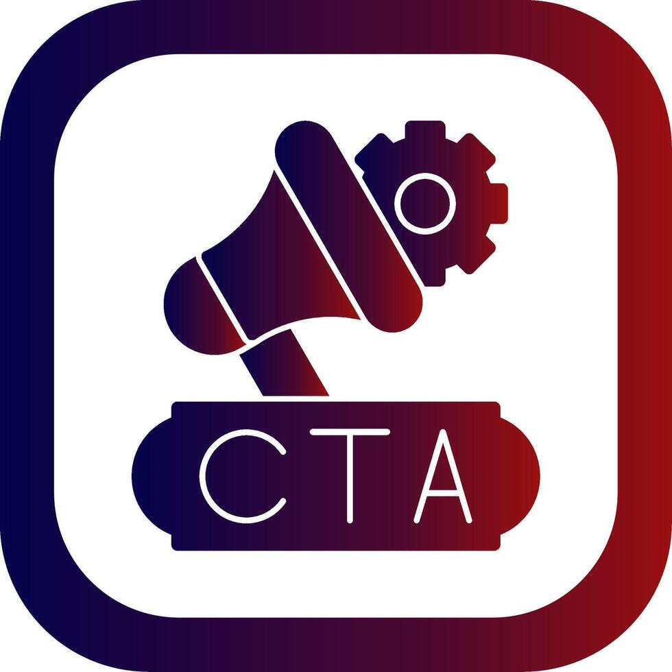Cta Glyph Gradient Round Corner vector