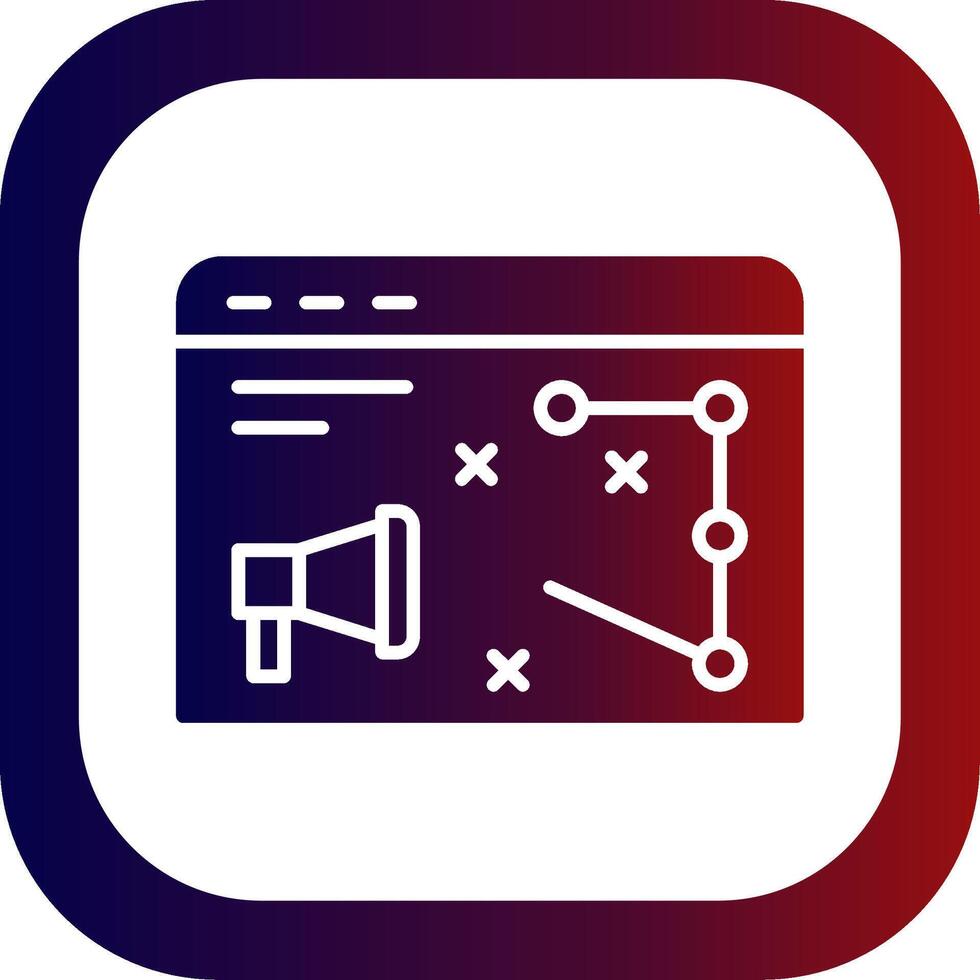 Digital Strategy Glyph Gradient Round Corner vector