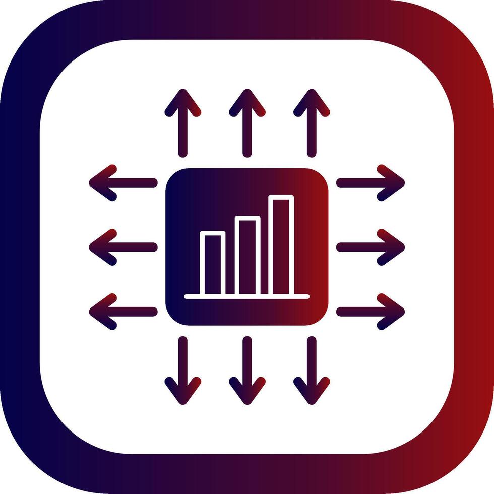 Performance Marketer Glyph Gradient Round Corner vector
