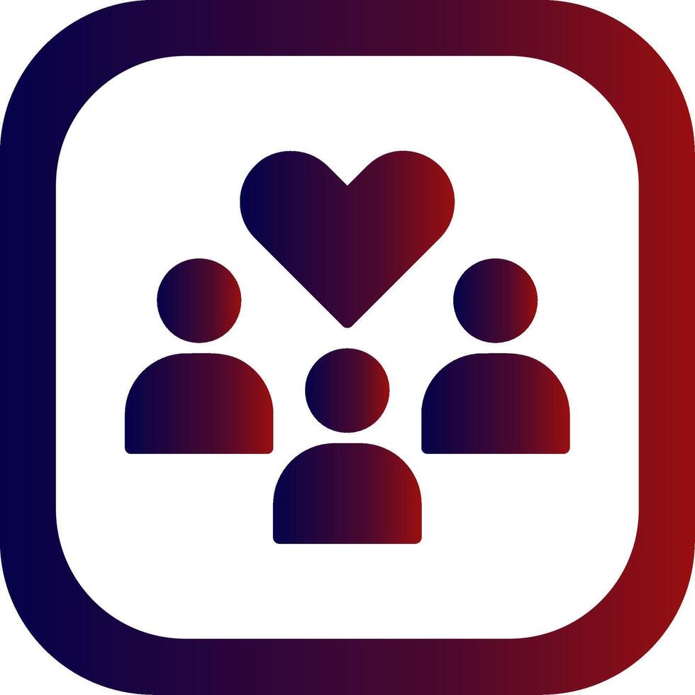 Community Glyph Gradient Round Corner vector