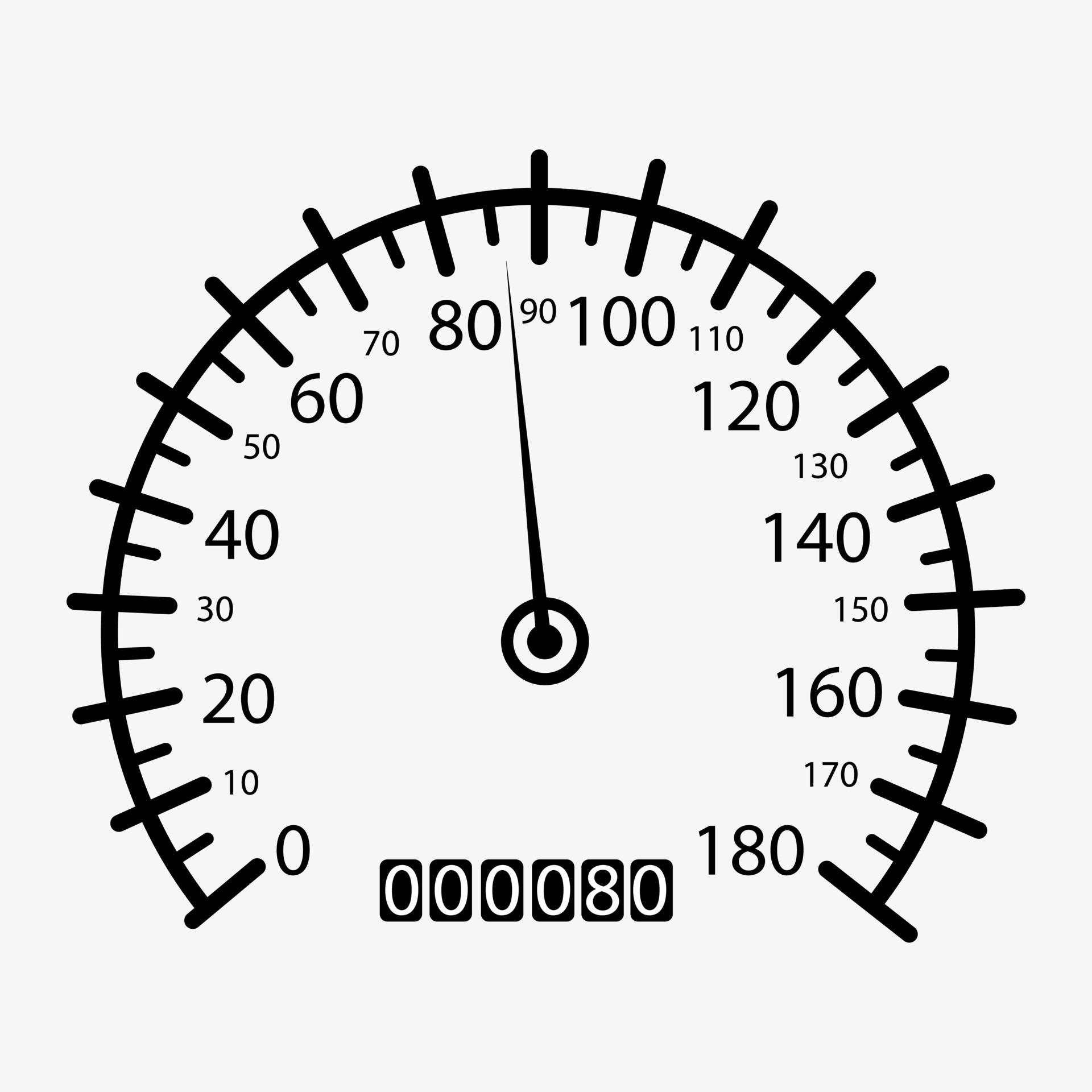 Speedometer for vehicles. Simple stylish speedometer. Speedometer ...