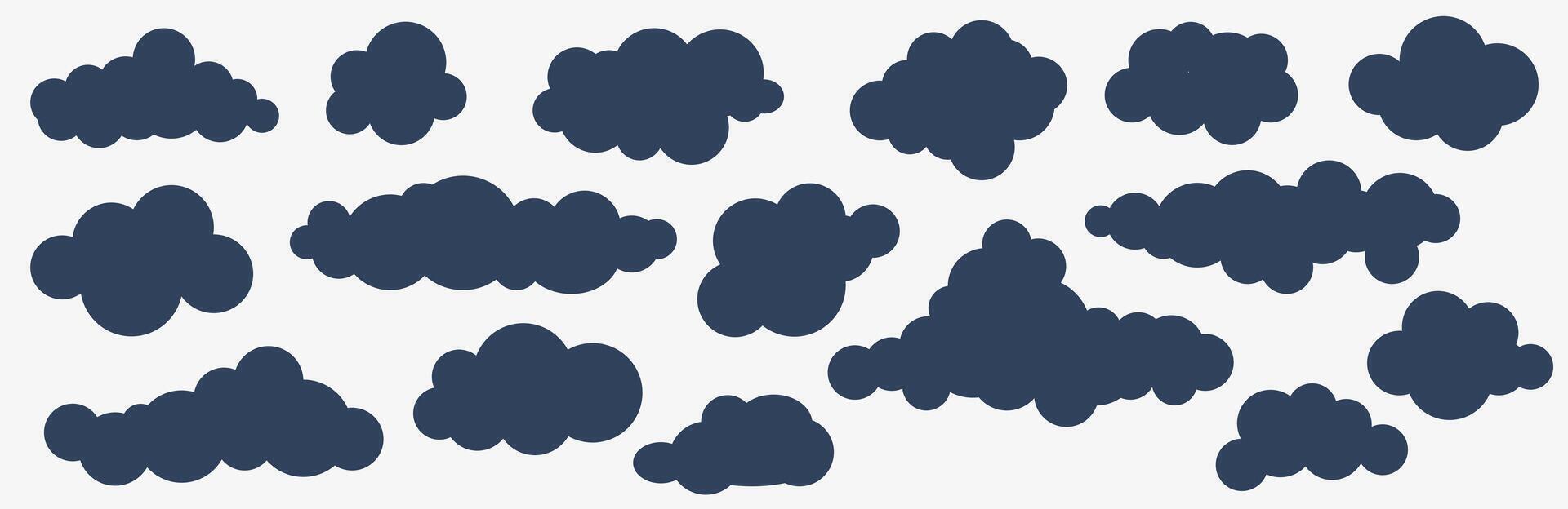 There are clouds in the sky, autumn dark clouds. vector