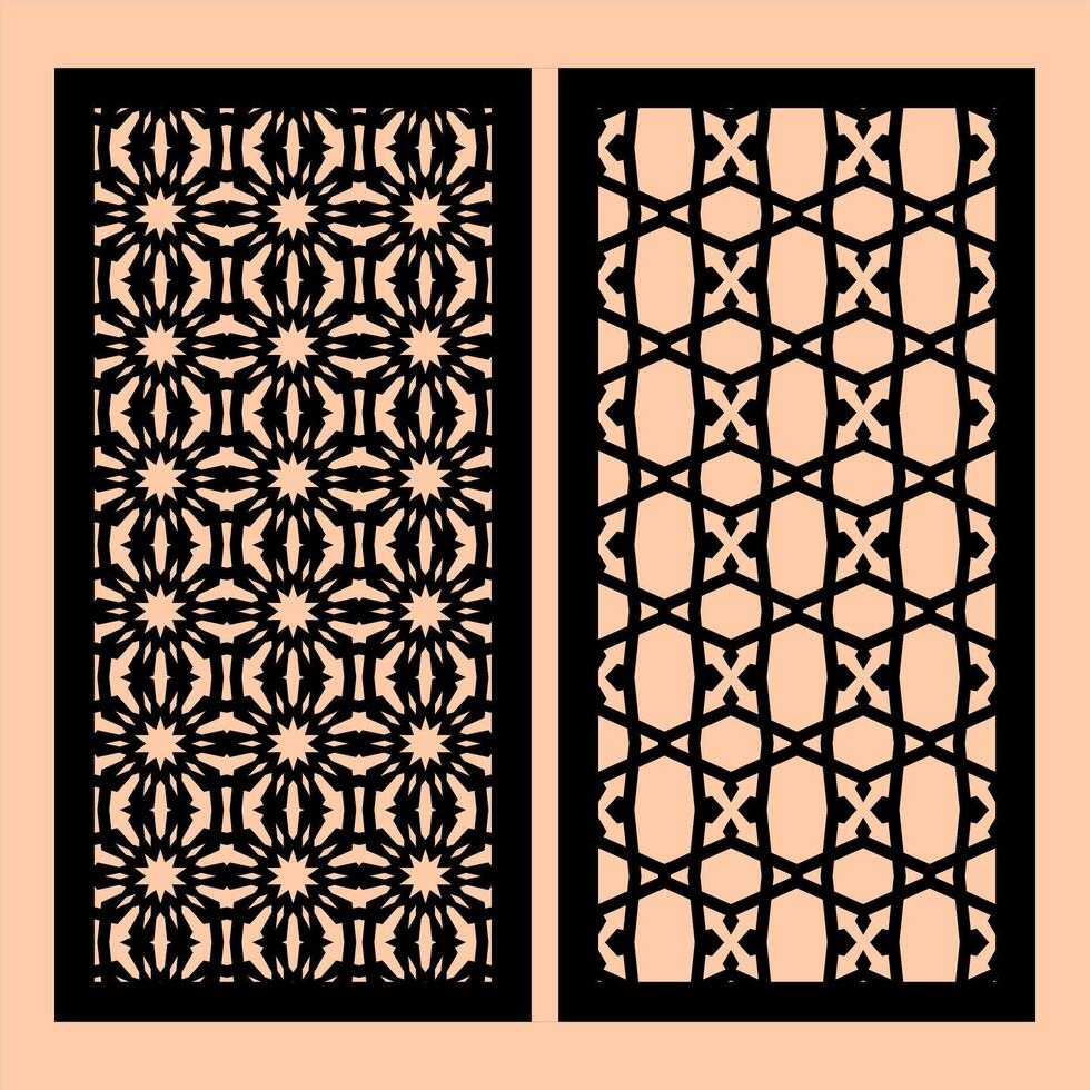 Dynamic Shapes and Abstract Patterns for CNC Cutting Templates for Innovative Design Solutions vector