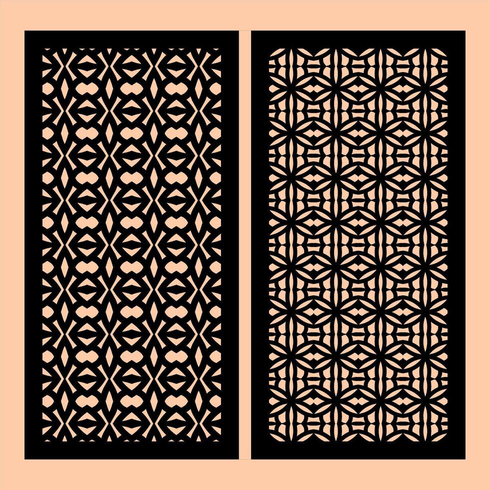 Tessellations and Repetitive Forms for CNC Cutting Patterns for Structural and Decorative Applications vector