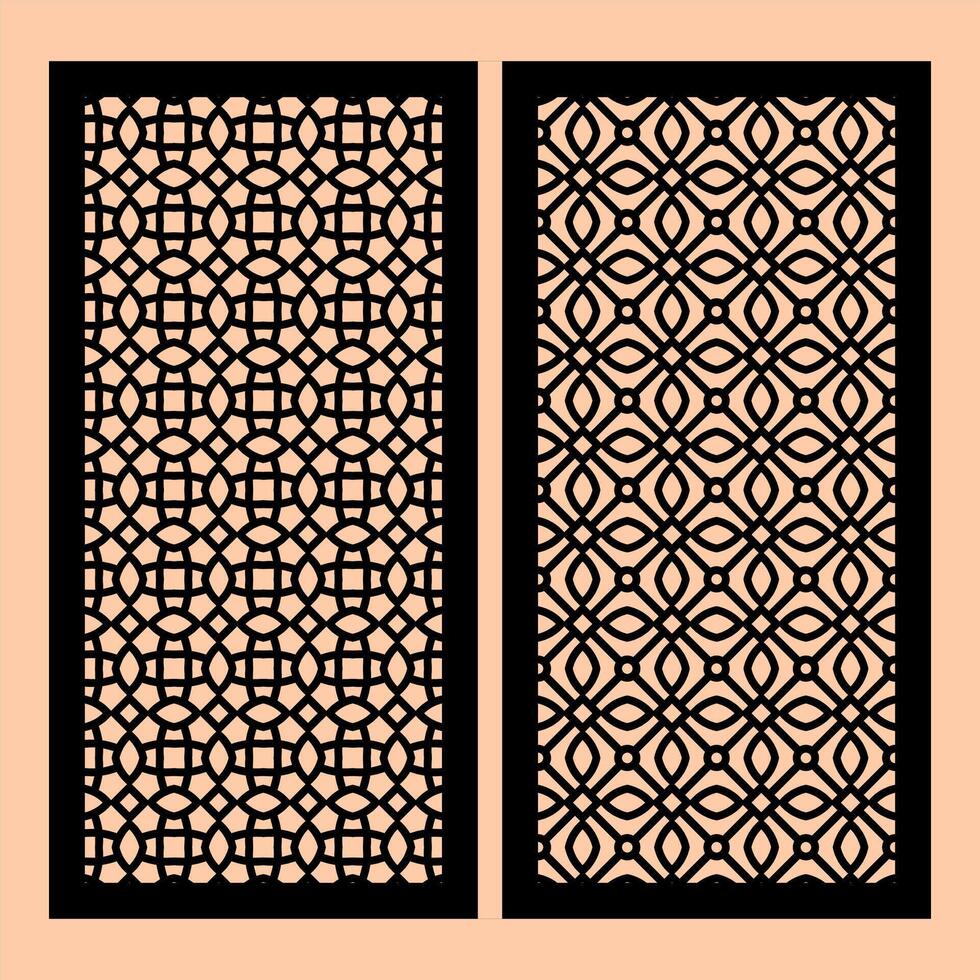 Visual Harmony from Combining Symmetry and Geometry in CNC Cutting for Design Projects vector