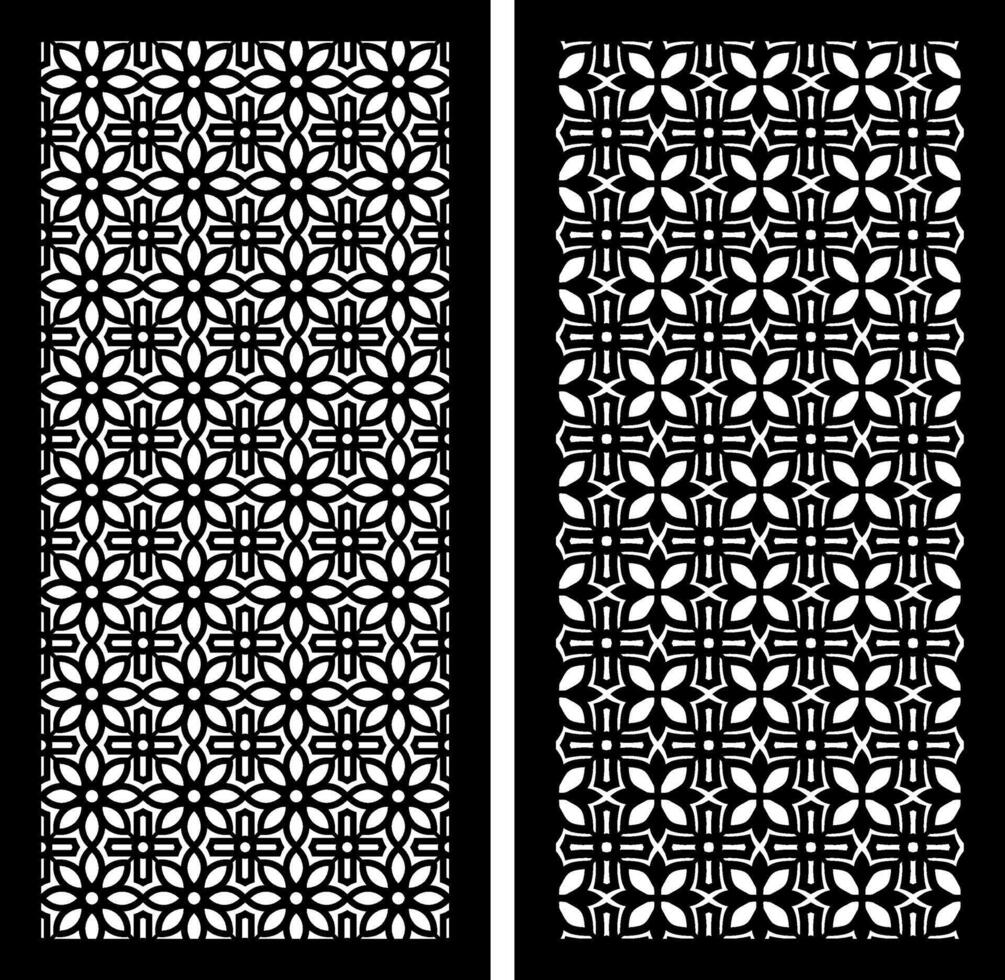 Precision Cutting with Dynamic Forms and Geometric CNC Patterns for Interior and Exterior Panels vector