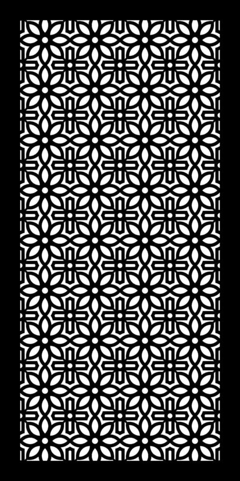 The Art of CNC Cutting and Exploring Symmetry for Pattern in Geometric Design vector