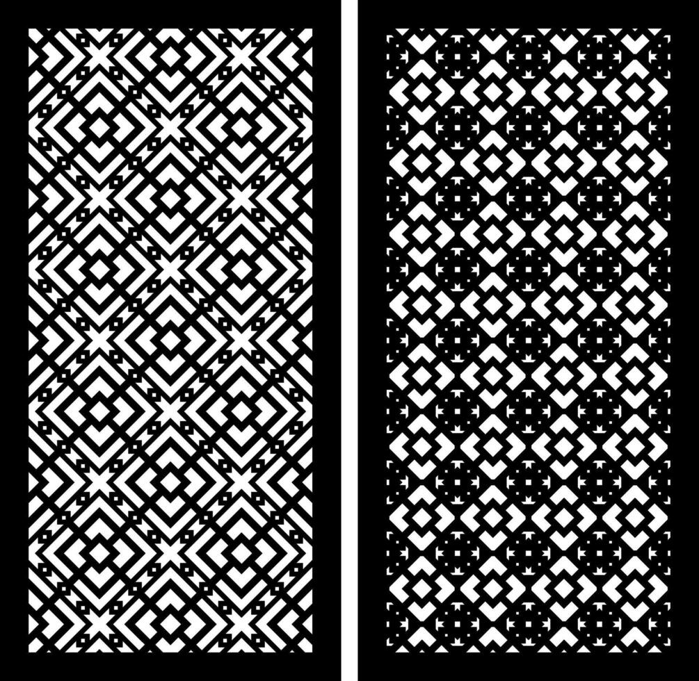 Abstract Patterns and Shapes for CNC Cutting and Modern Approach to Design Precision vector