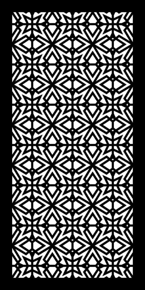 Angular Elegance for CNC Cutting Designs and Decorative Panels with Sharp, Clean Geometric Shapes vector