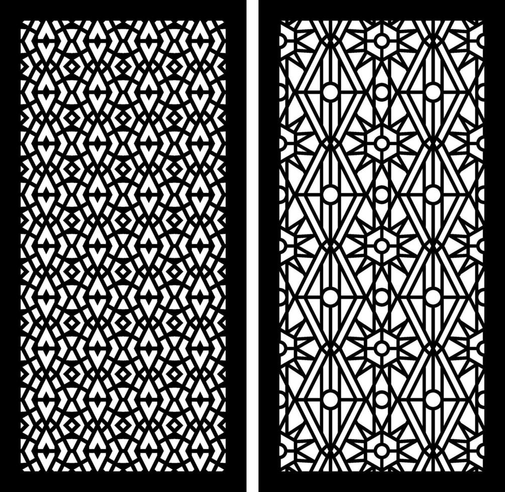 Bold Shapes and Clean Lines for CNC Cutting for Contemporary Architectural Design and Art Panels vector
