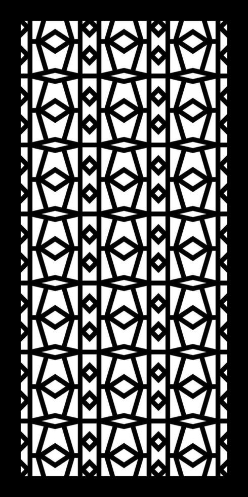 Cutting Edge Design for CNC Cutting with Repetitive Geometric Patterns and Shapes for Modern Applications vector