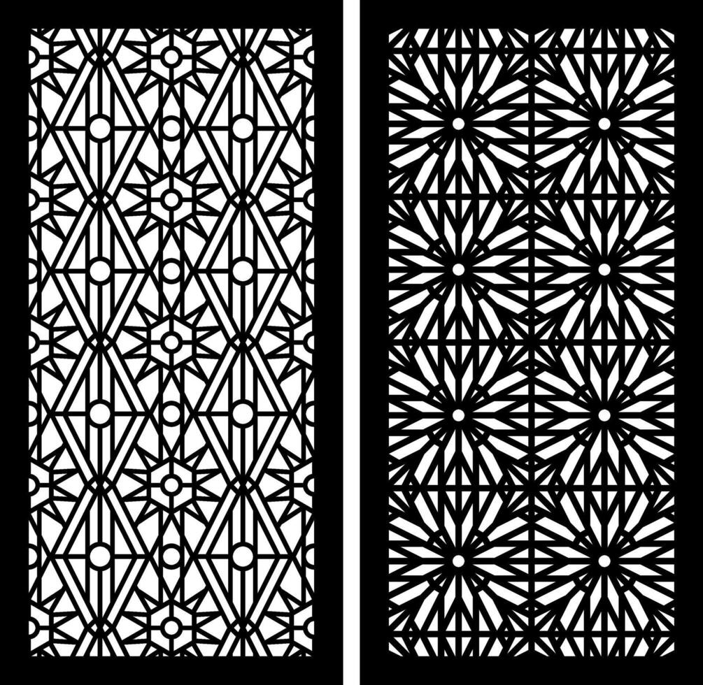 Exploring Intricate Geometries for CNC Cutting with Precision for Modern Design and Architecture vector