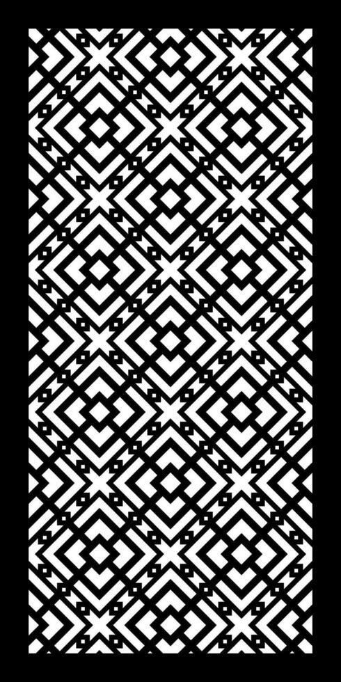 Combining Art and Technology for CNC Cutting Patterns with Bold Geometric Shapes for Interiors vector