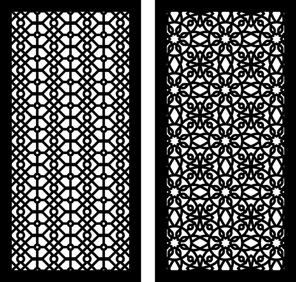 Exploring CNC Precision for Complex Geometric Patterns for Design, Architecture, and Decorative Panels vector