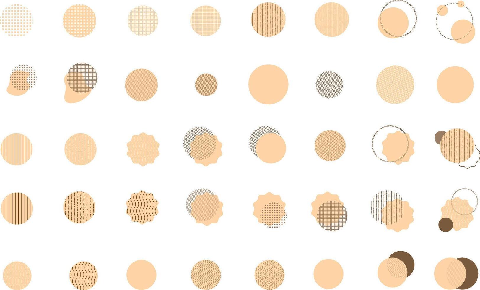 Circle grid Shape and Line Decoration vector