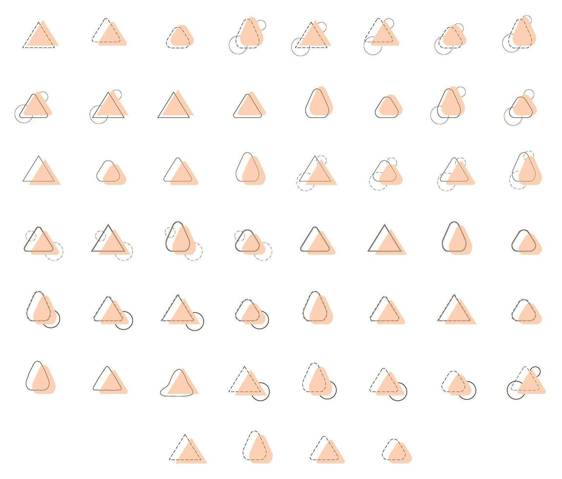 Triangle shape and line with circle decoration vector