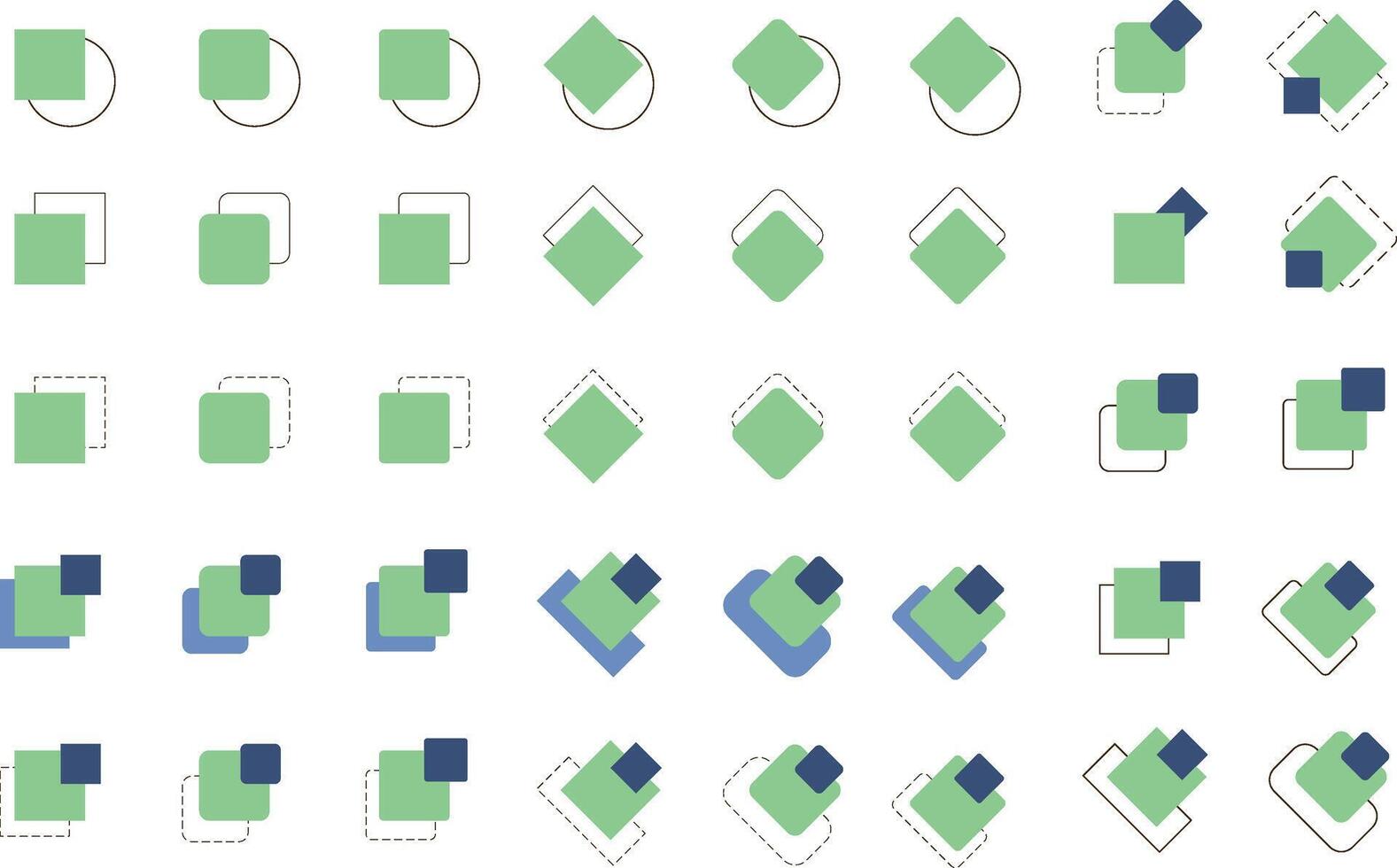 Square Shape and Line Decoration vector