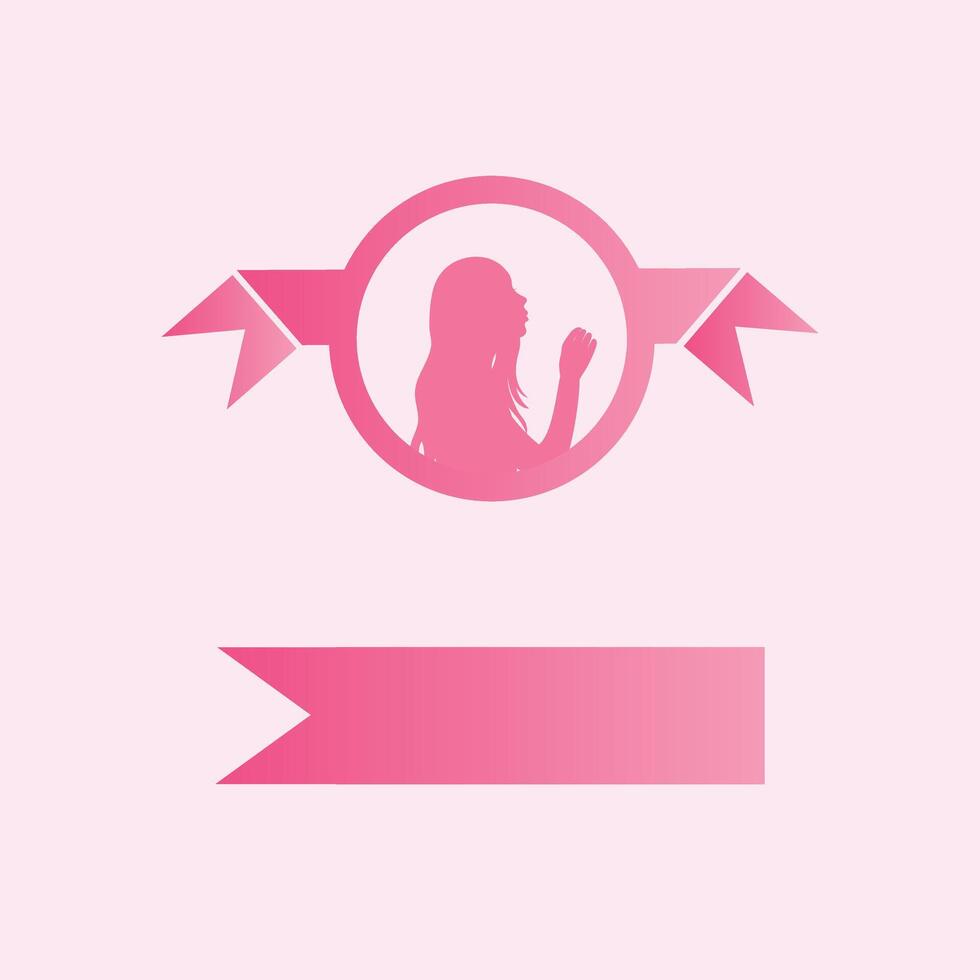 High-Quality Breast Cancer Ribbon for Awareness Campaigns, Perfect for Fundraisers and Events vector