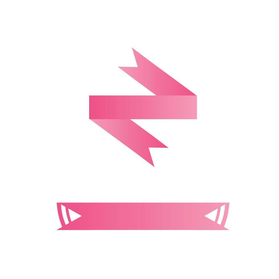 unique pink ribbon design. Pink ribbon illustration for awareness campaigns vector