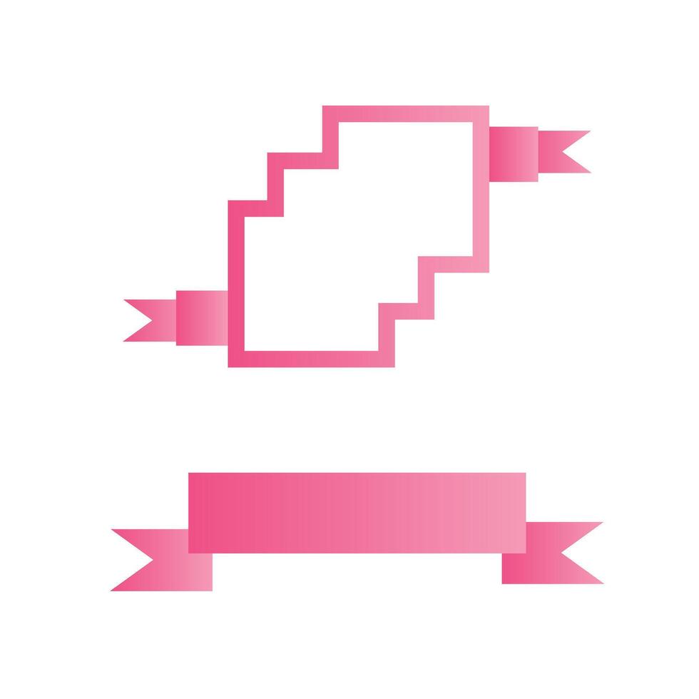 Modern pink ribbon Banner design. Pink ribbon illustration for awareness campaigns vector