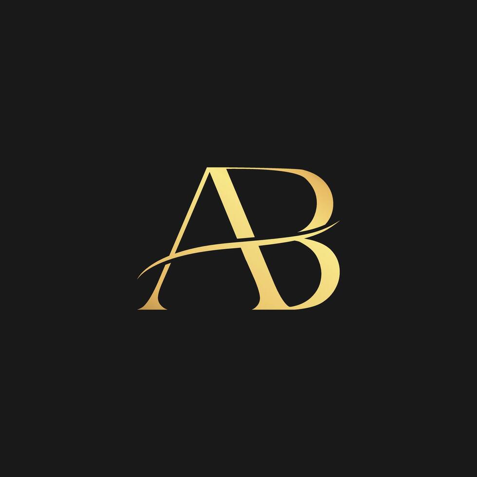 AB luxury Logo design for your brand vector