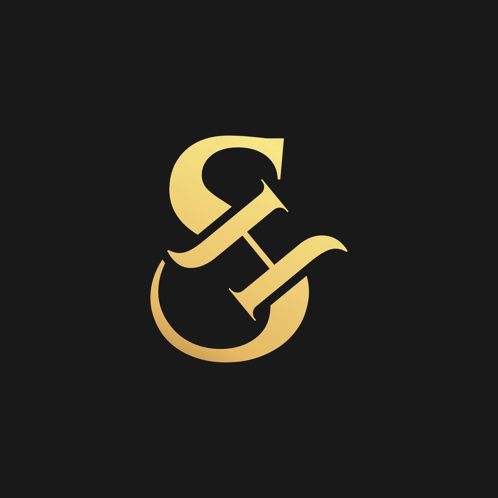 SH Luxury logo design for your brand vector